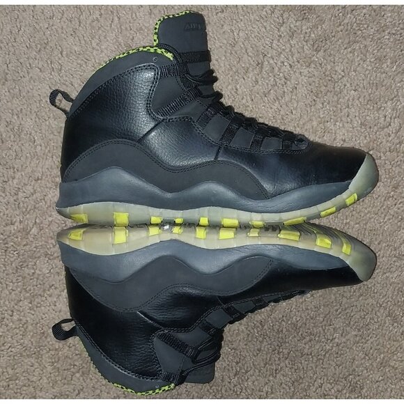Nike Air Jordan 10 Retro Venom Green Black Youth 6 Women's 7.5 - Picture 1 of 7